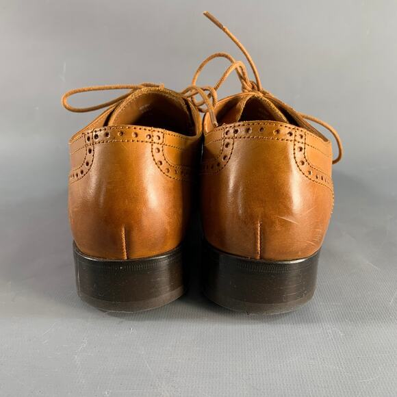 ALLEN EDMONDS Size 7 Tan Perforated Leather Oxford Lace Up Shoes - Picture 5 of 10